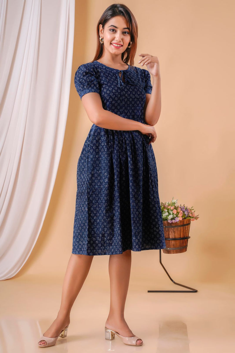 Knee length store frock designs